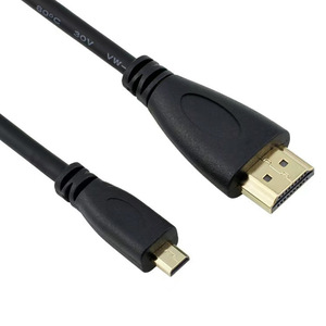 微型HDMI到HDMI转换电缆迷你头1.4版本1080P相机平板高清适配器电缆