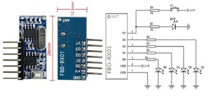 433 MHz HF-Funksender modul und-empfänger Drahtloses HF-Modul 433 MHz HF-Rezeptor - Product Image 2