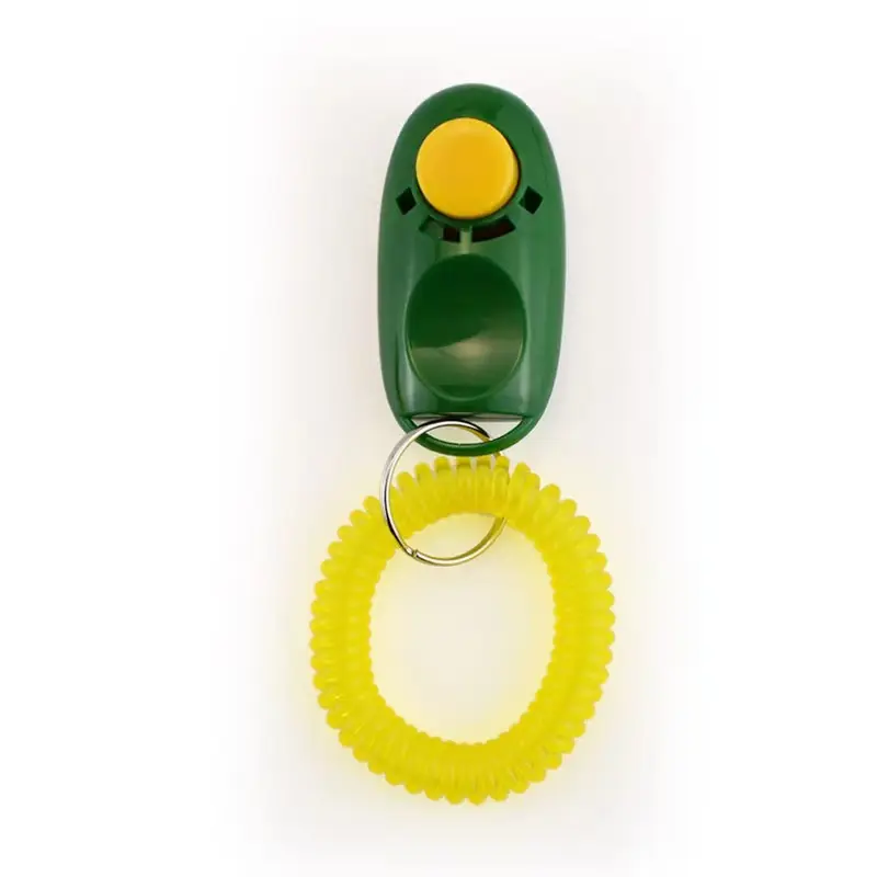 Cane da addestramento Clicker Pet gatto in plastica nuovi cani Click Trainer strumenti di aiuto regolabile cinturino da polso suono portachiavi forniture per cani