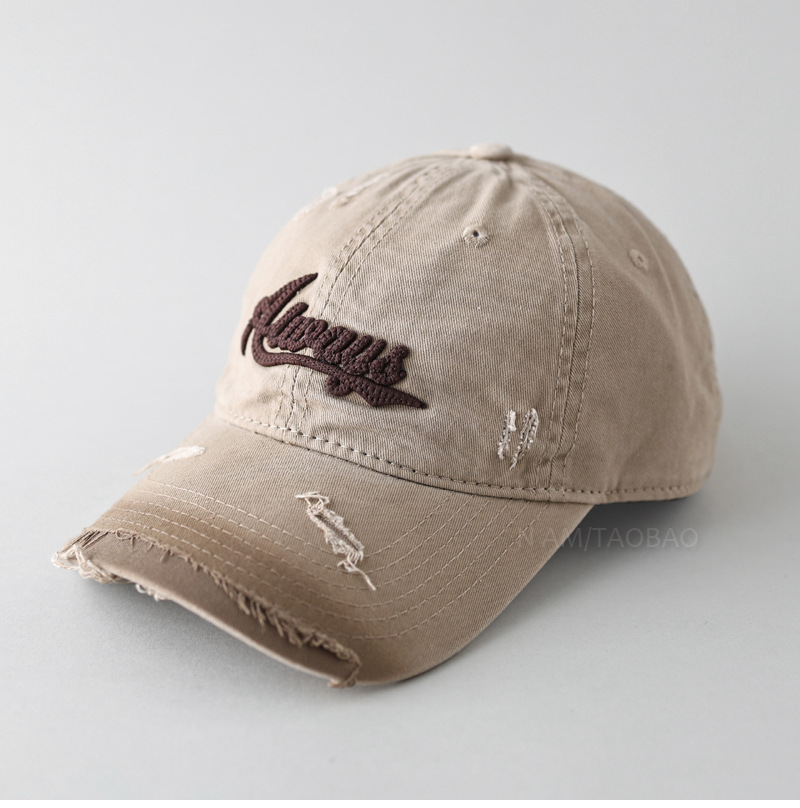 Gorra de béisbol con visera degradada, color caqui.