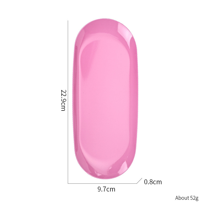 Plateau ovale rose pêche