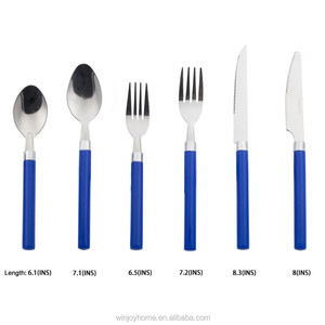 Colorful 360 Plastic in Tray Silverware Set <strong>Flatware</strong> With <strong>Handle</strong> 24 Pcs Fork and Spoon - Product Image 2