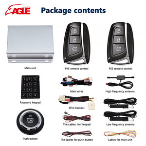 Universal Pke Passive Keyless Entry <strong>Push</strong> <strong>Button</strong> <strong>Start</strong> Stop 12V <strong>Button</strong> Engine <strong>Start</strong> Stop Auto Car Alarm System - Product Image 3
