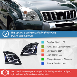 <strong>LED</strong> Auto Headlights Assembly for Prado 2004-2009 Lexus Design Projector 3 Lens Dynamic Lamp Accessories 6500k Color New - Product Image 5
