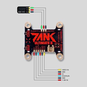 RUSH TANK II V2 Ultimate 5.8G 48CHレースバンドPIT/25/200/500/800mW FPVドローン用の切り替え可能な2-8S VTXFPVトランスミッター - Product Image 3