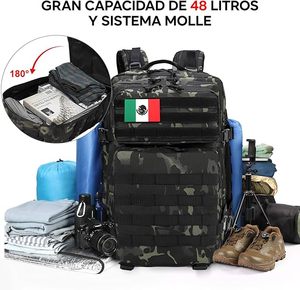 Unisex 900D su geçirmez taktik spor çanta <span class=keywords><strong>45L</strong></span> spor kamuflaj sırt çantası özel gün fermuar Oxford kumaş naylon anti-hırsızlık şık