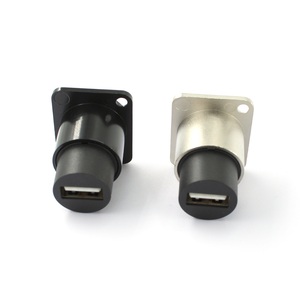 ซ็อกเก็ตดาต้า USB 2.0ตัวเมียกับตัวเมียโมดูลเครือข่ายชนิด D พร้อมแผงฝาครอบอุปกรณ์เชื่อมต่อซ็อกเก็ตชนิด D - Product Image 3