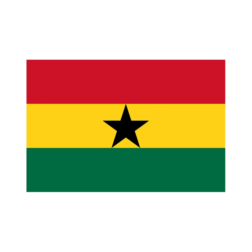 Bandeira nacional 100% poliéster Flying Ghana, bandeira impressa de alta qualidade de 3x5 pés 90x150 cm