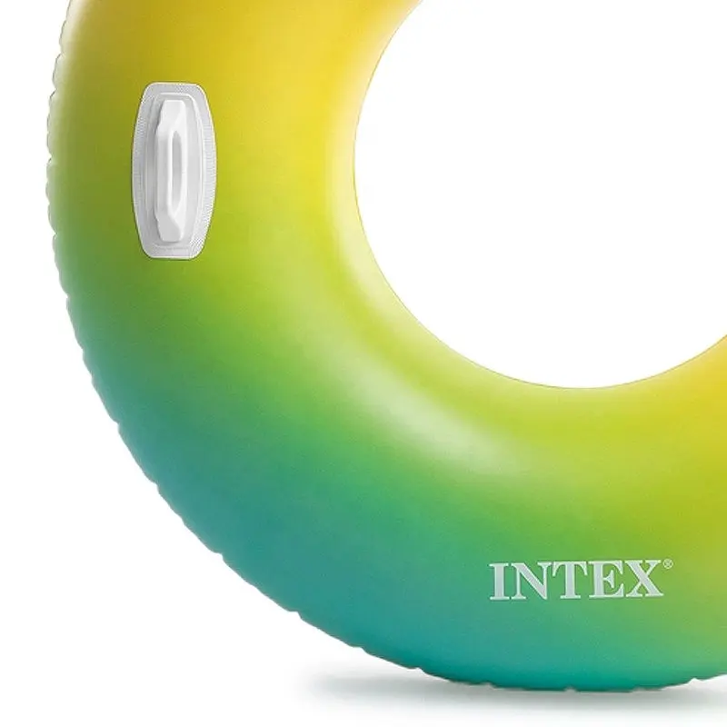 INTEX 58202 Rainbow Inflatable Swim Ring Ombre Tube For Adult And Kids