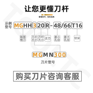 Grooving Tool Bar Outer Diameter End Face <strong>Cutter</strong> <strong>Arc</strong> Cutting Deep Shockproof and Anti-seismic MGHH 320 425R - Product Image 3
