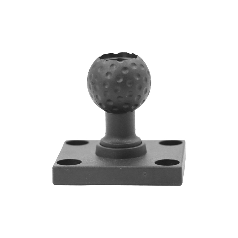 Base de brida cuadrada con rótula de 1" (negra)