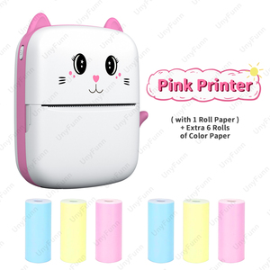 5卷迷你贴纸打印机相纸热敏打印纸彩色不干胶口袋打印纸 - Product Image 5