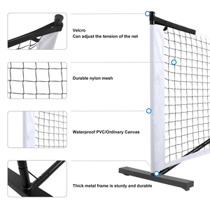 Premium taşınabilir Badminton & Pickleball Net Set kapalı ve açık Metal çerçeve eğitim için düzenleme boyutu Net standı - Product Image 3