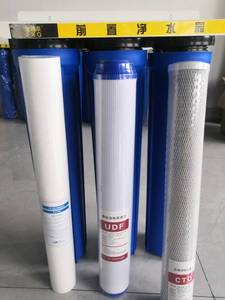 大蓝色三壳过滤系统20英寸高容量水过滤器过滤器外壳容纳气体清水过滤器瓶 - Product Image 6
