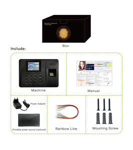 Lector de huellas dactilares SDK gratuito Grabador de tiempo de huellas dactilares Reloj de personal inteligente Máquina de asistencia de entrada y salida - Product Image 6