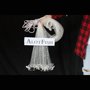 1/<strong>4</strong>&quot;Sq(6mm),1/<strong>2</strong>&quot;str,3/16&quot;sq,Minnow,Shrimp Bait Fishing <strong>Net</strong> Mono American Style Drawstring Hand Casting <strong>Net</strong> - Product Image 4