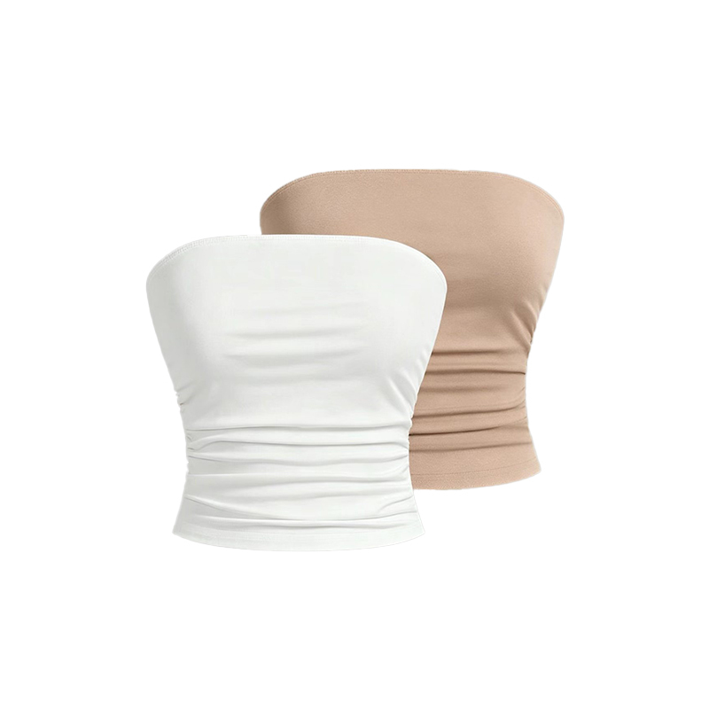 2PCS White Brown