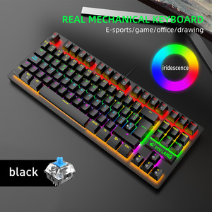 Teclado mecánico español Wolf K2, 88 teclas, teclado luminoso para ordenador, ajuste externo