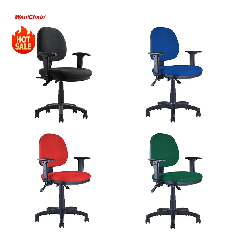 Sedia per ospiti con rivestimento in tessuto AFRDI e sedia girevole sedia ergonomica per Computer senza braccioli con schienale basso sedia girevole per il personale della scrivania dell'ufficio