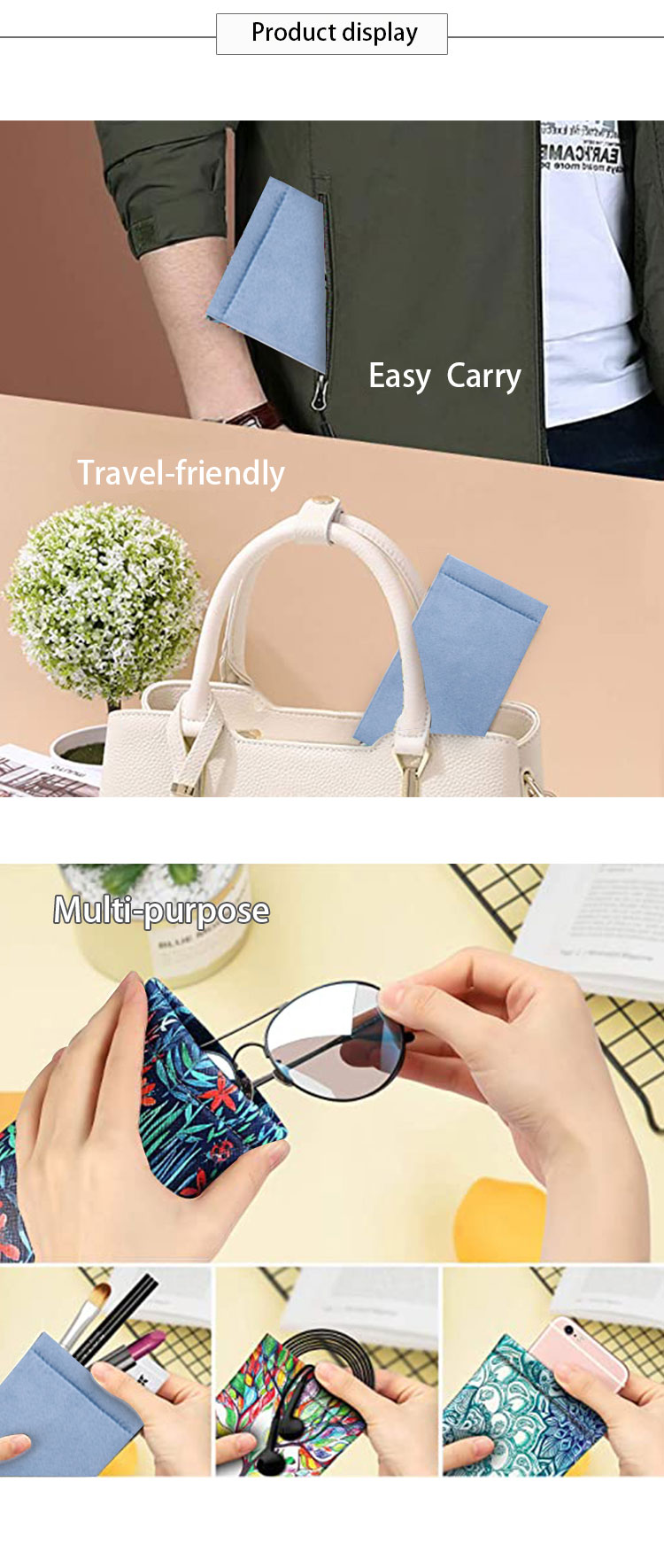 New Arrival Colorful Squeeze Spring Storage Glasses Pouch Holder Portable Shrapnel Sunglasses Bag