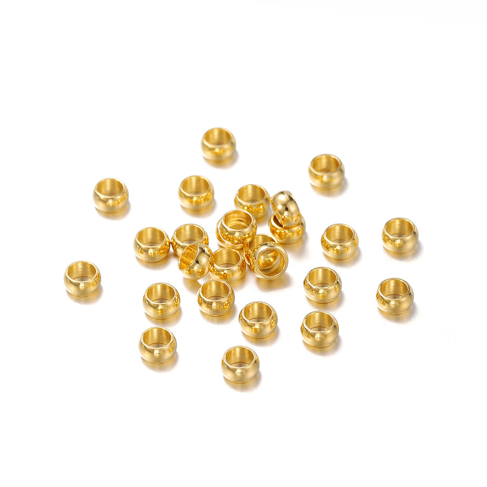 Cuenta de posicionamiento dorada de acero inoxidable (oro chapado en agua)