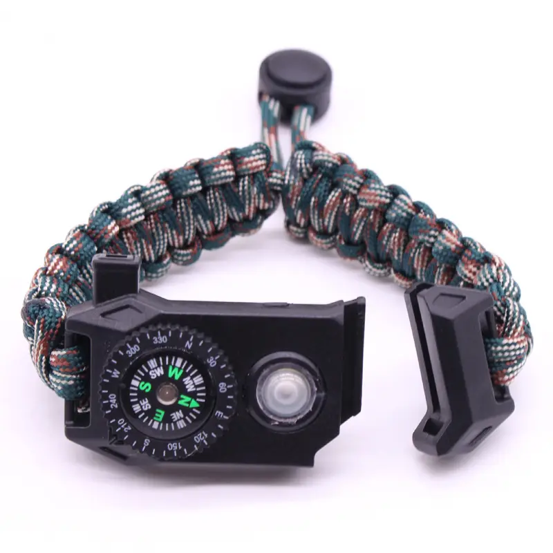 New Men Women Custom Camping Emergency Paracord Buckle Paracord Bracelet Survival Kit Equipment