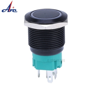 3 5 6 9 12 24 36 48 110 220 V anlık mandallama basma düğmesi anahtarı çift renkli Led kilitli 19 mm siyah kabuk basma düğmesi IP 67 - Product Image 4