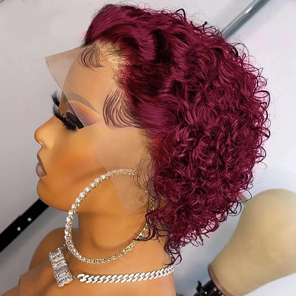 Dy3360 : Courtes boucles africaines, bordeaux