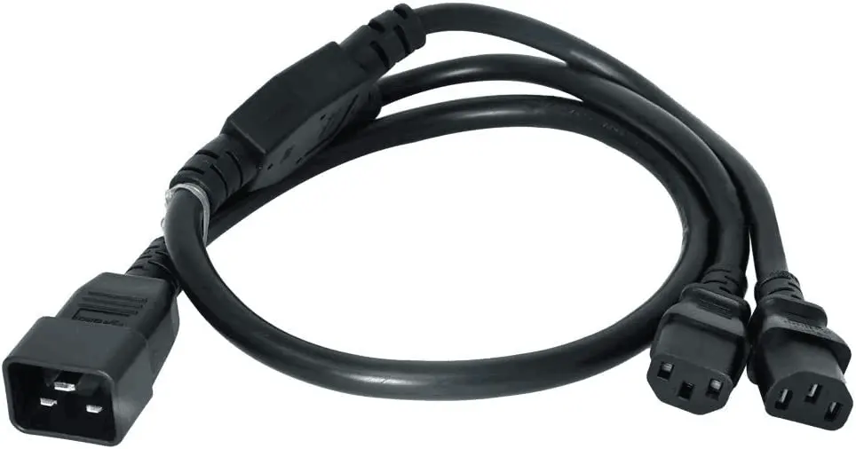 טוב מחיר IEC C20 זכר לחברת חשמל C13 מוביל נשי SJT 12AWG 1M המרת כוח הארכת כבל