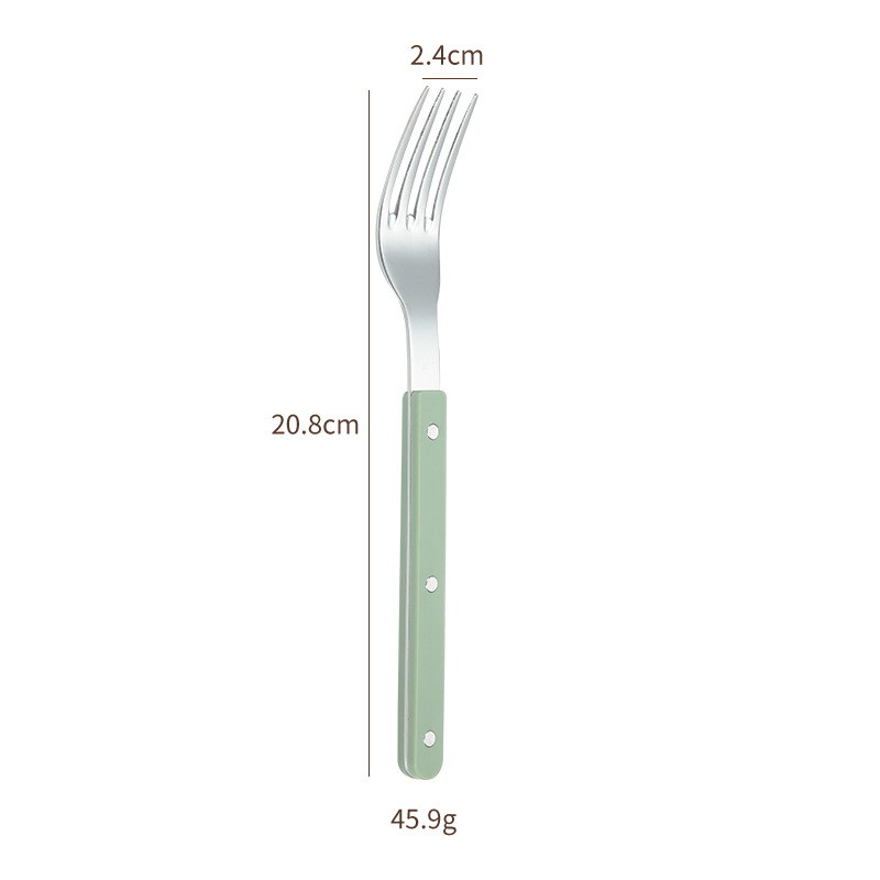Dinner Fork-Green Handle