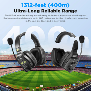 Saramonic Witalk WT2D Full Duplex Wireless <strong>Intercom</strong> Headset <strong>System</strong> Team Communication Headsets Microphone for Film <strong>Stage</strong> Sports - Product Image 2
