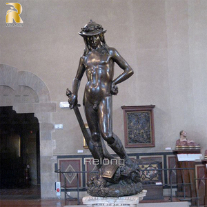 Nổi tiếng ngoài trời kim loại Cooper hình điêu khắc cổ điển cuộc sống Kích thước donatello Bronze David tượng - Product Image 6