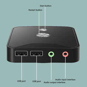 Pulsante interruttore di alimentazione Desktop per Computer con doppia porta Audio USB telecomando alimentatore Host per PC interruttore a pulsante on/off 1.6m - Product Image 6