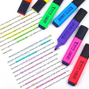 8 colori Non spurgo inchiostro scalpello punta evidenziatore fluorescente con Clip per disegno artistico scarabocchi - Product Image 3
