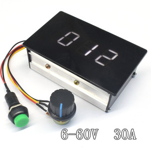 Taidacent 30A Motore RPM Meter Display Digitale Continuo A Velocità Variabile di Controllo Interruttore per DC Motore Elettrico Regolatore di Velocità PWM - Product Image 3