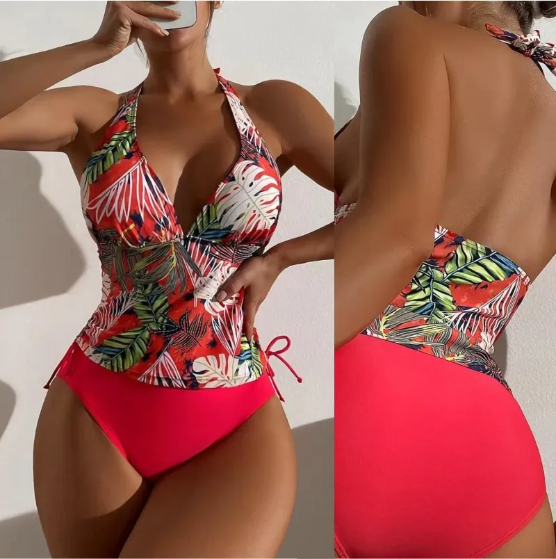 2023 nóng bán đẩy lên áo tắm màu đỏ sexy cộng với kích thước đồ bơi tốt nhất thiếu niên Bikini Shapewear Áo Tắm