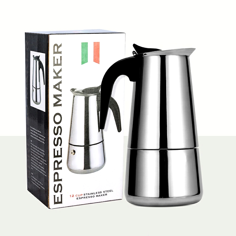 100ml/200ml/300ml/450ml Portable Espresso Coffee Maker Moka Pot Stainless Steel Coffee Brewer Kettle Pot For Pro Barista