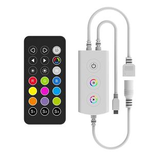 F3-D(WT)+ RC3 3CH RGB Wi-Fi ИК-контроллер комплект 3-кнопочный светодиодный диммер 21 клавиша ИК пульт дистанционного управления для 5-метровой светодиодной ленты - Product Image 2