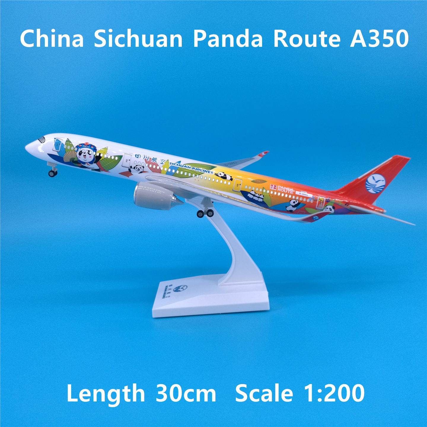 30 cm A350 China Sichuan Airlines Route des pandas