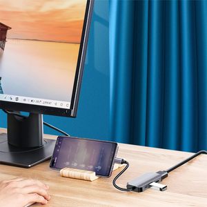 4合1 C型集线器至4k高清高清电视1080P VGA 5Gbps USB3.0 60w充电PD2.0家庭音频视频多转换器 - Product Image 4