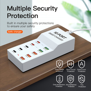 72W 10-in-1 Smart <strong>Charger</strong> Fast Charging <strong>Charger</strong> Port for Phone Watch Laptop Camera Computer ROHS Certified Usb c <strong>Charger</strong> - Product Image 6