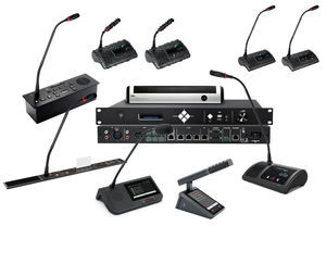 Micrófono Altavoz incorporado Cat5 Cable con cable Red digital completa Sistema de conferencia DSP Sistema de conferencia de audio digital completo DSP - Product Image 2