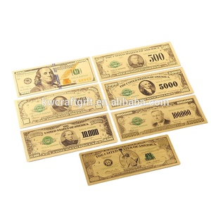 自由女神像的图像一百万美元账单US $ 黄金货币纸币 - Product Image 2