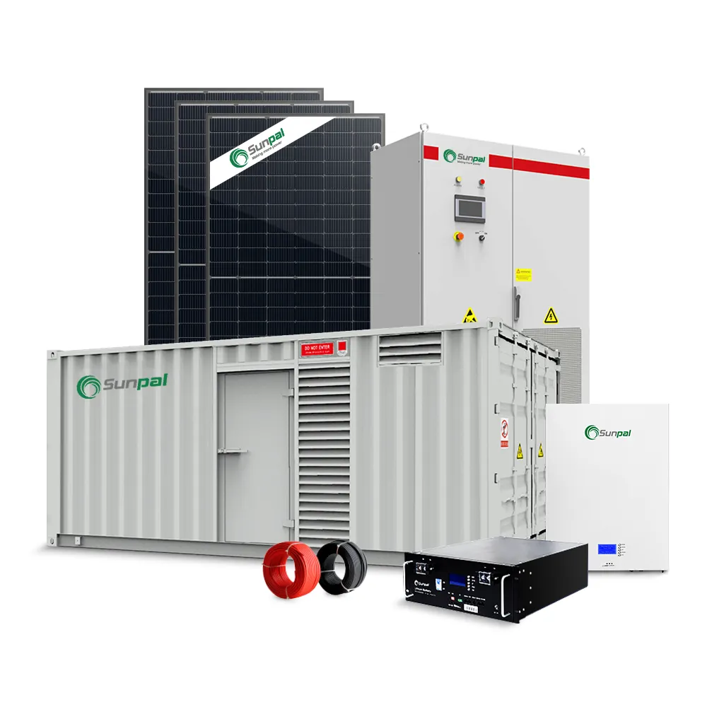 Sunpal Hybrid 10 Kw 10 Kw système d'énergie solaire lié au réseau avec support de toit