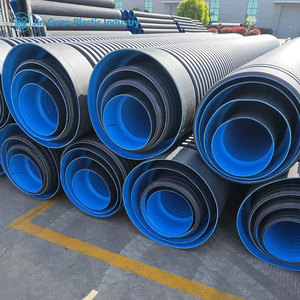 HDPE çift duvar oluklu PE borular 18 inç 42 inç HDPE fırtına drenaj boru SN4 SN8 SN16 belediye kanalizasyon için plastik menfez - Product Image 2