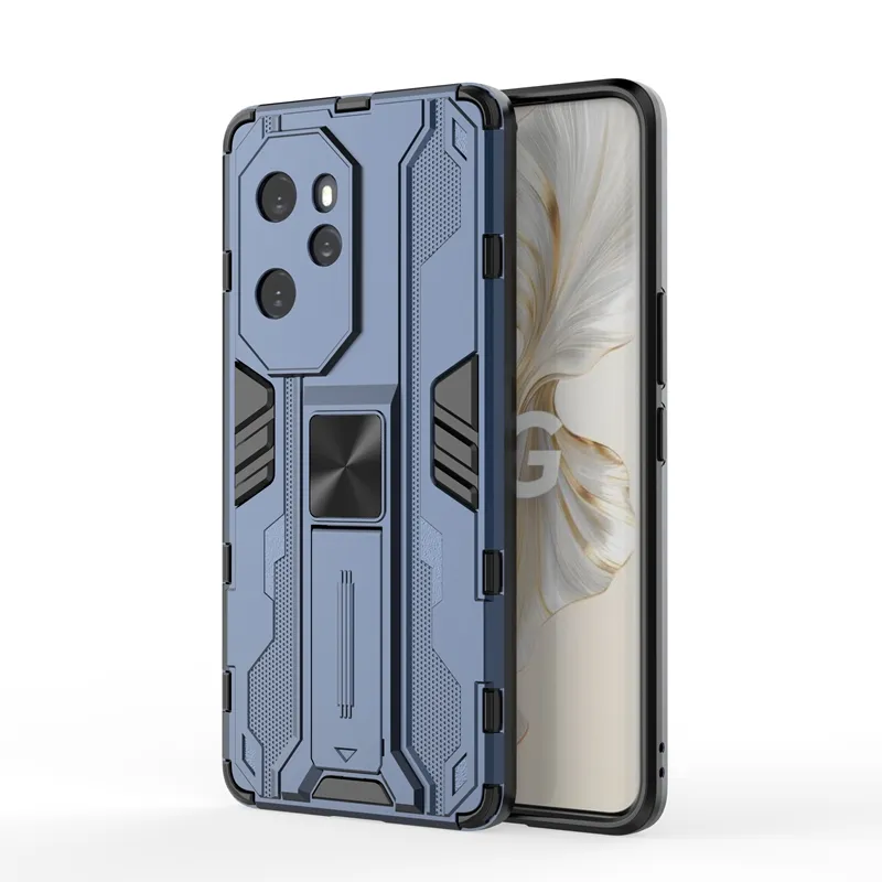 Casing pelindung ponsel braket penyangga antiguncangan keras TPU PC untuk Huawei Honor 100 Pro X6A X7A Mate60