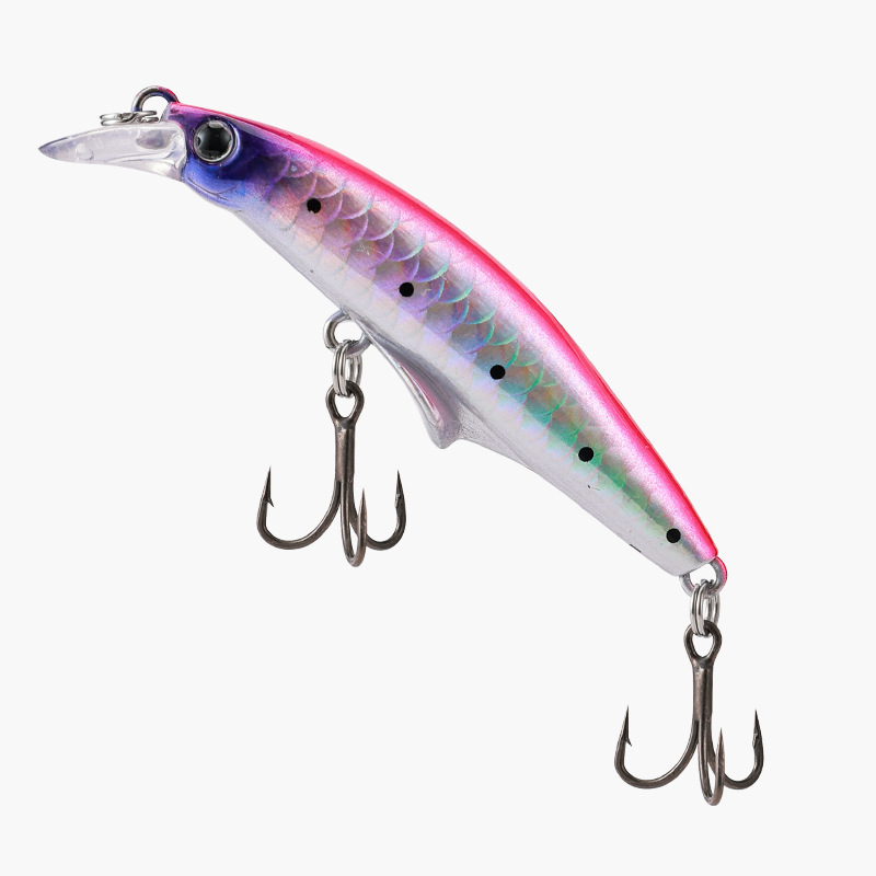Pink back with black spots