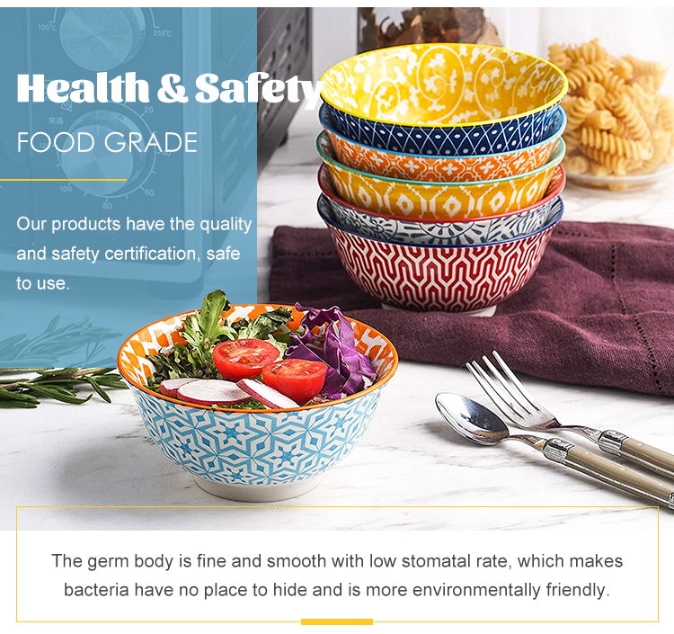 Microwavable Eco Friendly Porcelain  Rice Cereal  Bowl Ceramic Bowl