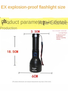 Siêu sáng Led USB chống cháy nổ Đèn pin xách tay nhôm cho nhà máy ngoài trời kiểm tra cháy khẩn cấp sử dụng chứng nhận - Product Image 3