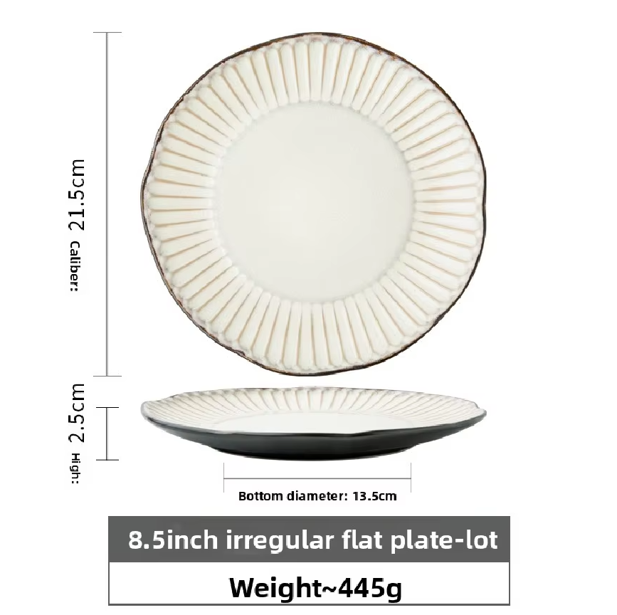 8.5 pouces IrregularIrregular Plat Plaque-Lot